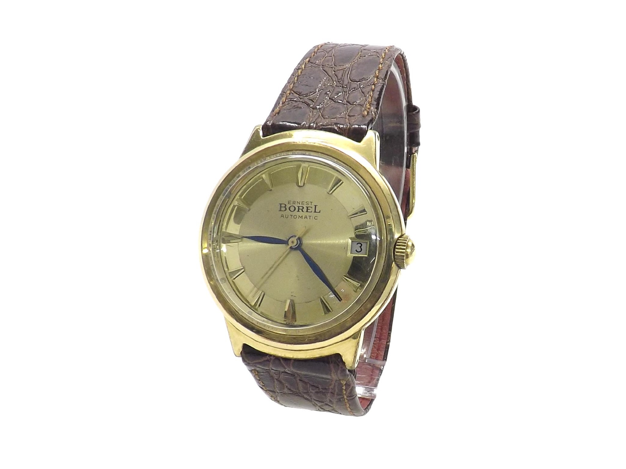 Appraisal: Ernest Borel automatic gold plated and stainless steel gentleman's wristwatch