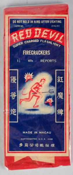 Appraisal: Red Devil -Pack - Firecrackers Class Rear label Logo crackers