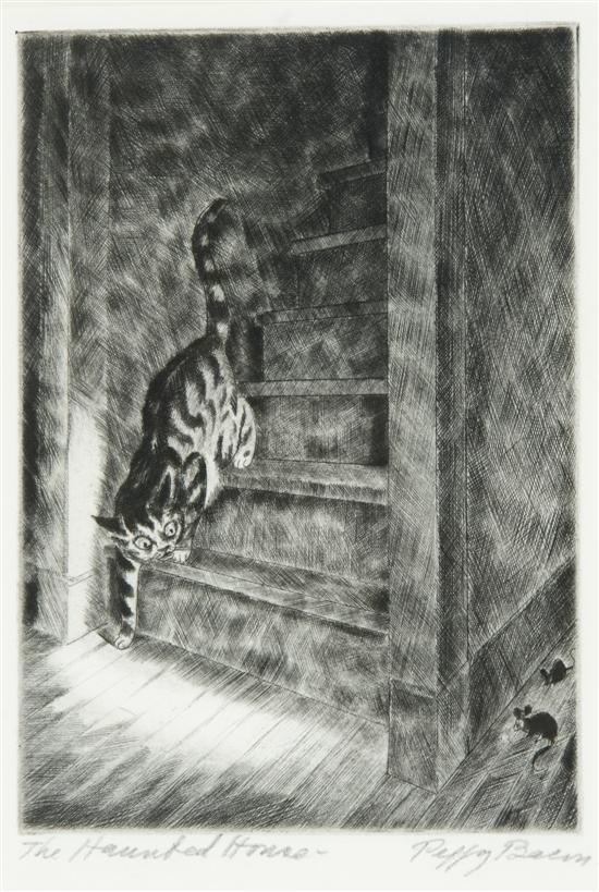 Appraisal: Bacon Peggy Am - The Haunted House Etching x in