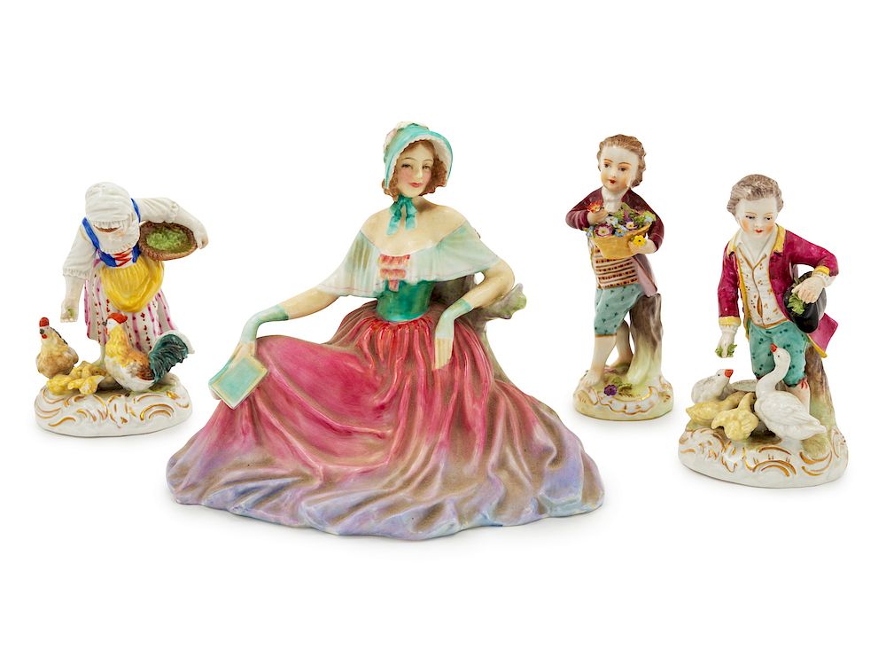 Appraisal: A Group of Porcelain Figures Height of tallest A Group