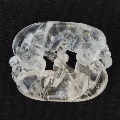 Appraisal: A Rock Crystal Carving of Shuanghuan Double Badgers th th