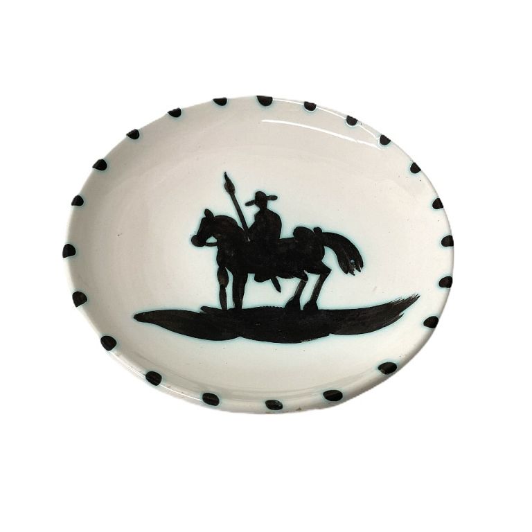 Appraisal: Pablo Picasso - Bullfighter Picador White earthenware turned round plate