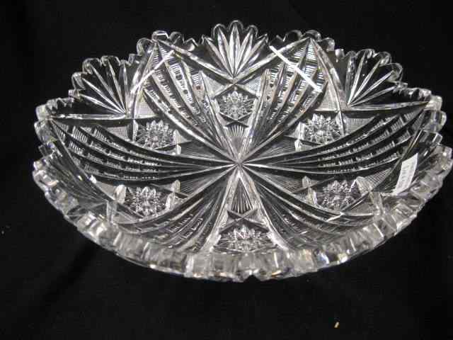 Appraisal: Libbey Brilliant Period Cut Glass Dish outstanding cutwork design signed