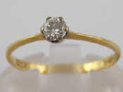 Appraisal: An carat gold diamond solitaire ring estimated diamond weight approx