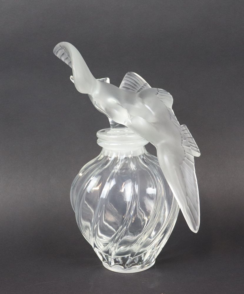 Appraisal: LALIQUE Signed L'air Du Temps Perfume Factice Bottle Signed on