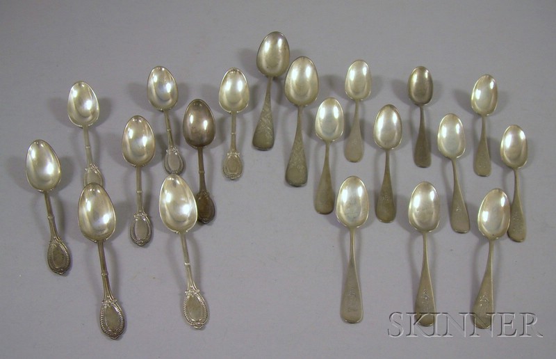 Appraisal: Approximately Twenty Silver Spoons a set of eight Bigelow Kennard