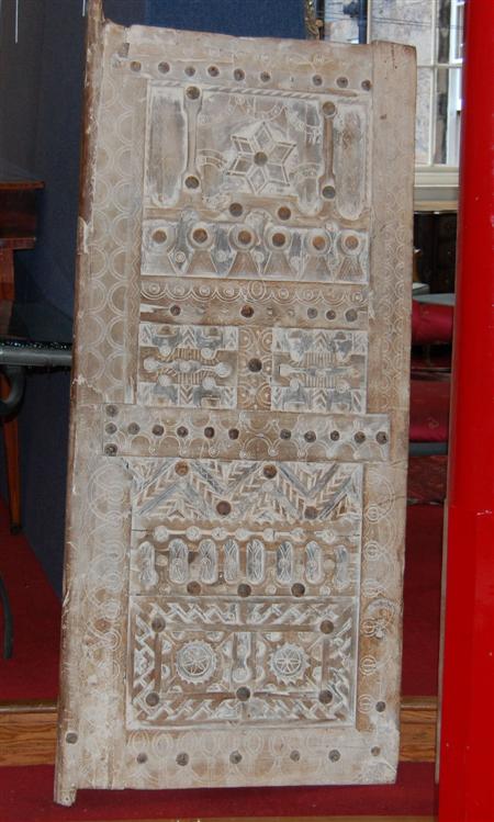 Appraisal: PAIR OF MOROCCAN WOODEN DOORS EARLY TH CENTURY with studded