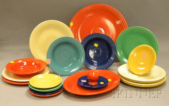 Appraisal: Twenty-one Pieces of Fiesta Ware including a platter shakers and