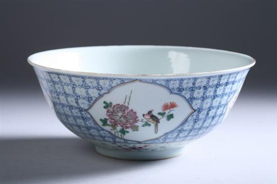 Appraisal: CHINESE FAMILLE ROSE PORCELAIN BOWL Guangxu underglazed blue mark and