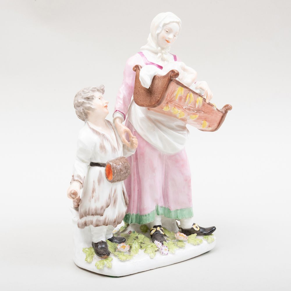 Appraisal: Samson Porcelain Figure Group of a Mother and Children Blue