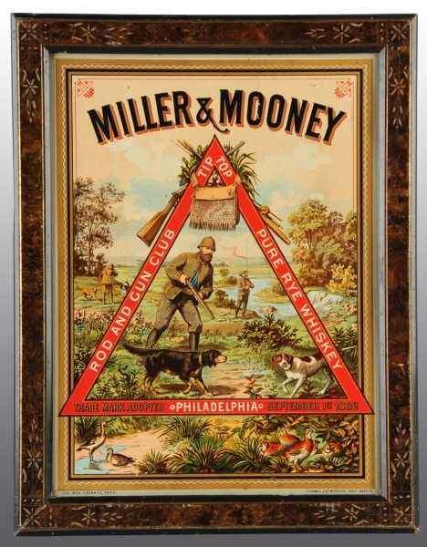 Appraisal: Tin Miller Mooney Hunting Advertising Sign Description Made in Paris