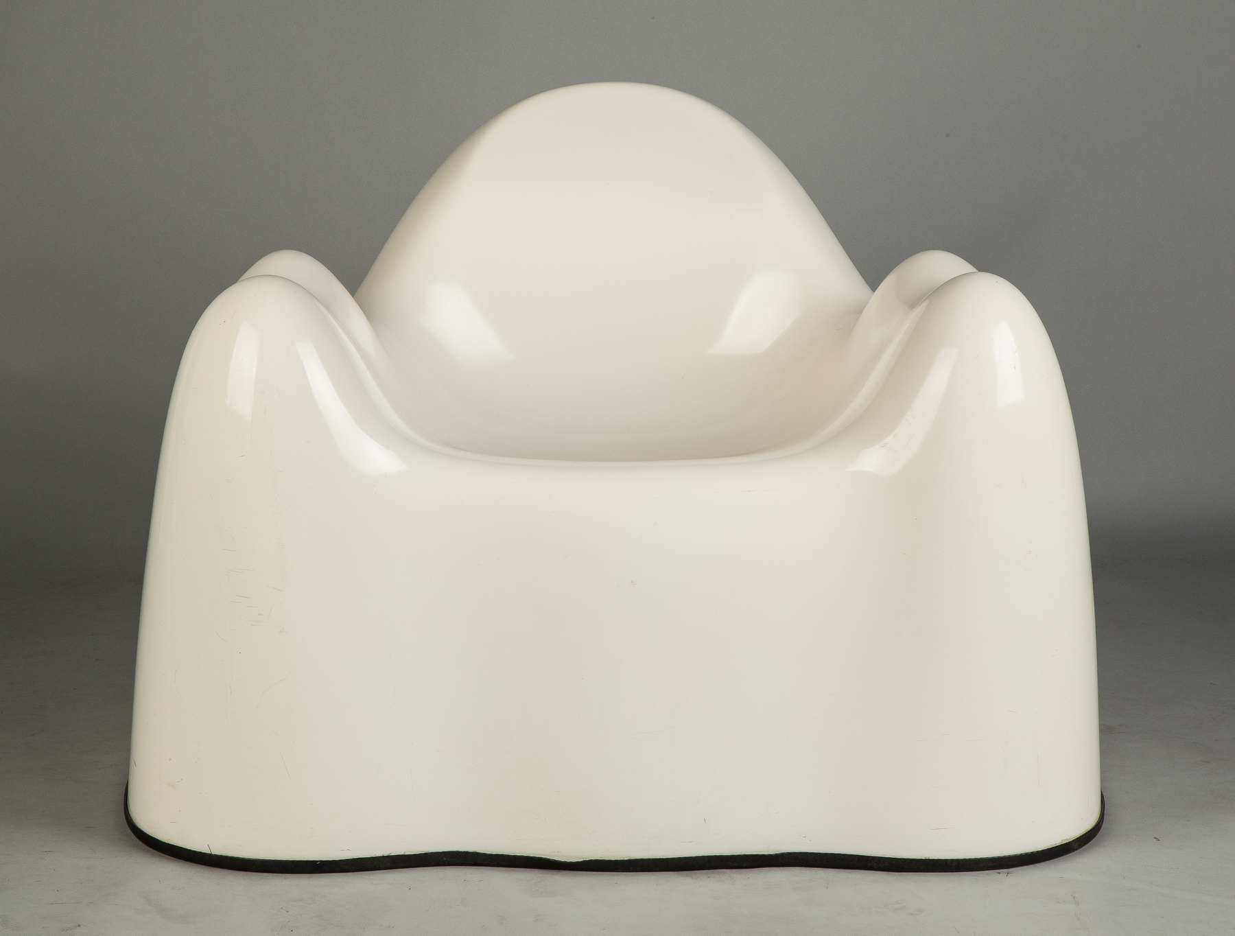 Appraisal: Wendell Castle American B Molar Group White Armchair Designed in