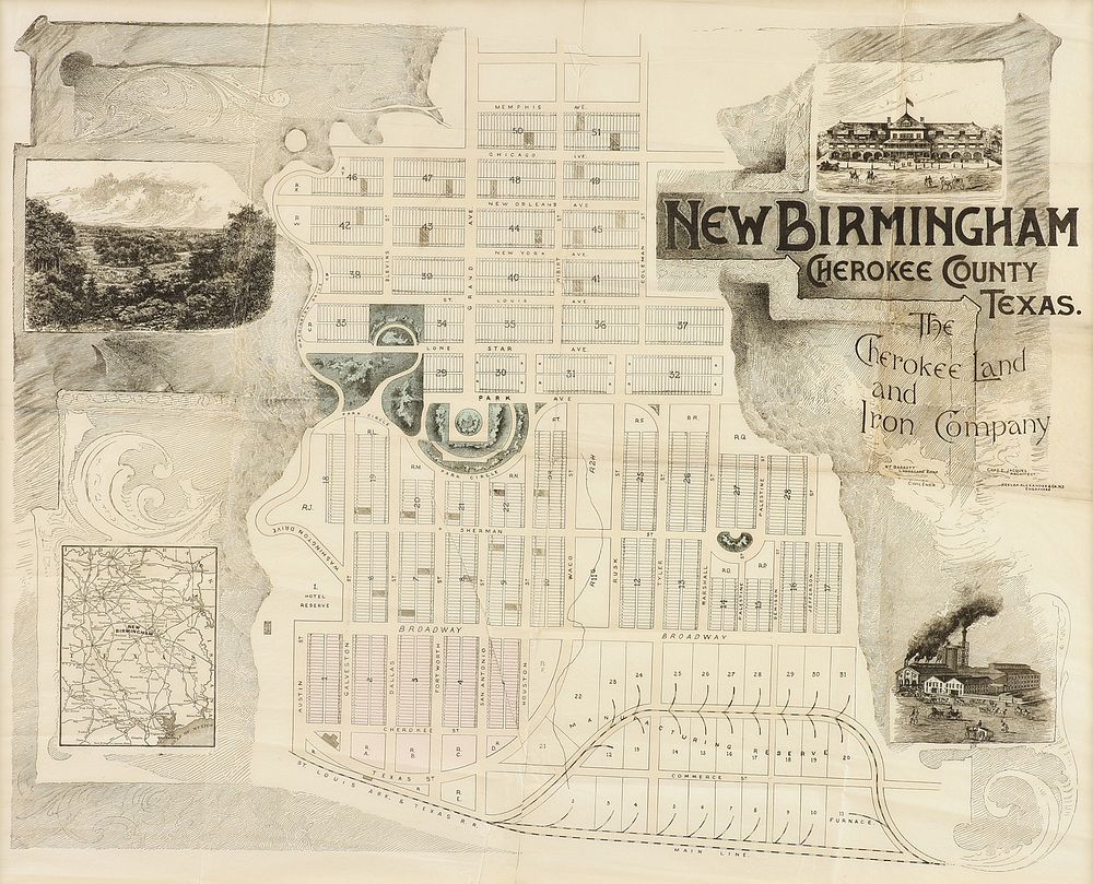 Appraisal: A PROMOTIONAL MAP AND LAYOUT FOR THE CREATION OF A