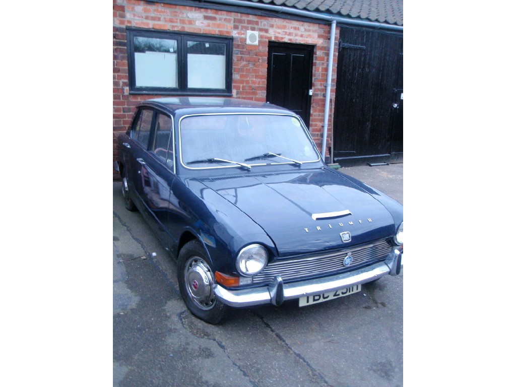 Appraisal: A Triumph saloon Reg TBC H blue a full restoration