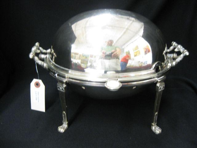 Appraisal: Silverplate Domed Bun Warmer footed x excellent