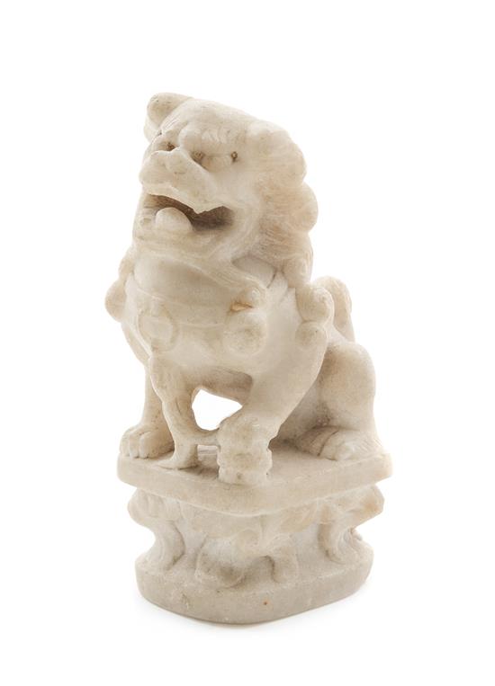 Appraisal: Sale Lot A Carved Marble Figure of a Fu Lion