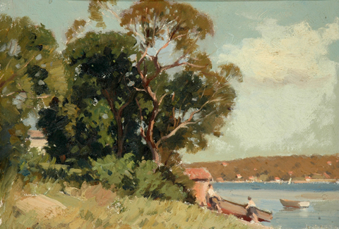 Appraisal: Henry Hanke - Autumn Morning Cronulla oil on board signed