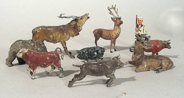 Appraisal: Metal Figures Ensemble of European toy figures including England Britains