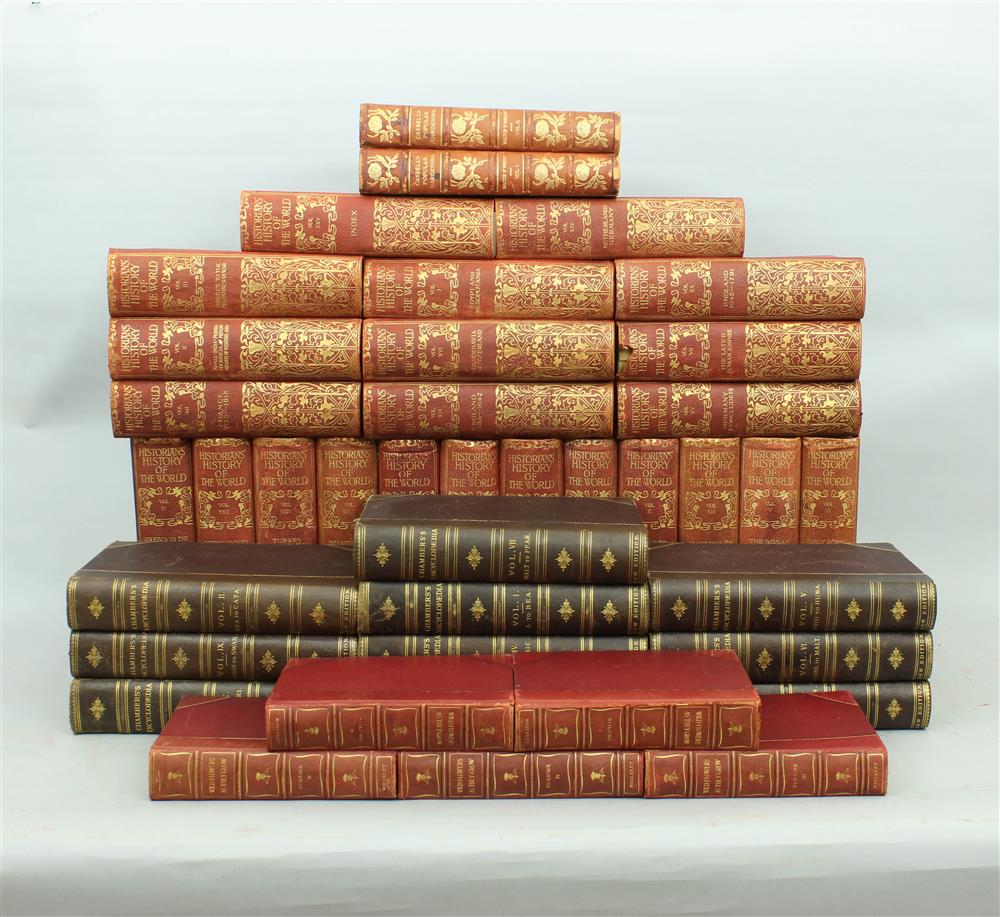 Appraisal: FOUR SETS OF BOOKS IN LEATHER BINDINGS INCLUDING CASSELL'S POPULAR