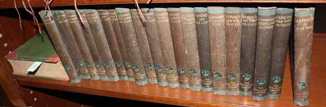 Appraisal: PUNCH A Leather bound volumes - in slipcase Tog with