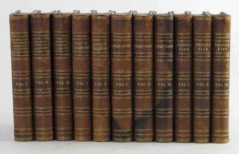 Appraisal: Antique Leather Bound Books by A Trollopeincluding vol - of