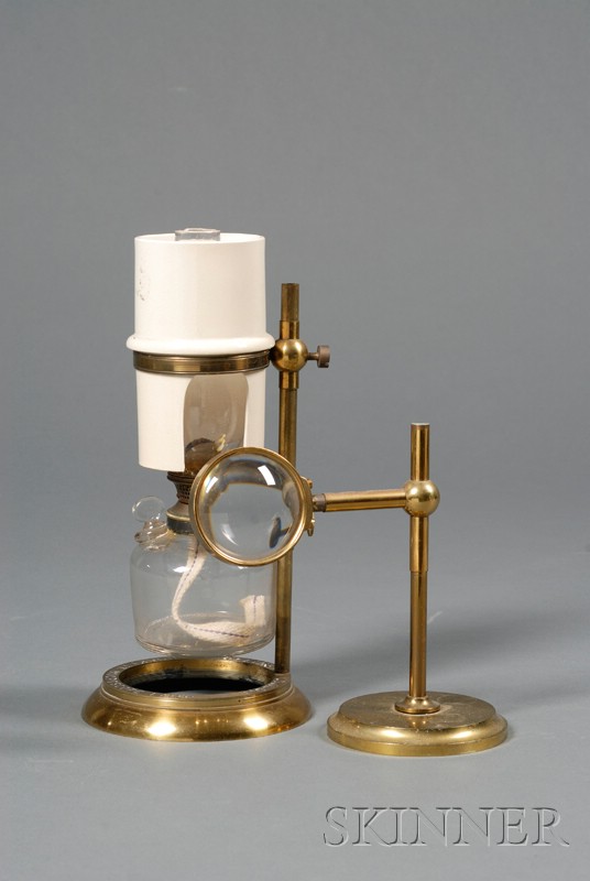 Appraisal: Bockett Microscope Lamp and Bull's-eye Condensor Collins London late th