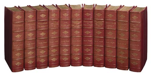 Appraisal: SETS AND BINDINGS Twain Mark Works volumes Illustrated vo red