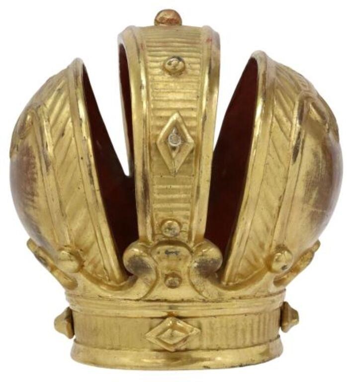 Appraisal: Italian giltwood saint's crown coronet to be mounted on the