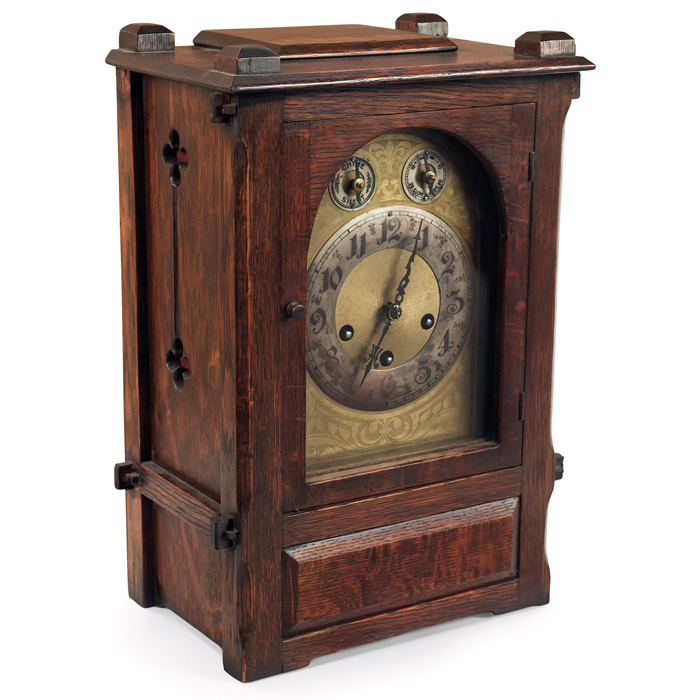 Appraisal: Good German Arts and Crafts mantle clock manufactured by Junghans