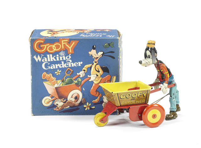 Appraisal: Boxed Marx British Goofy the Walking Gardener Jointed tinplate Goofy