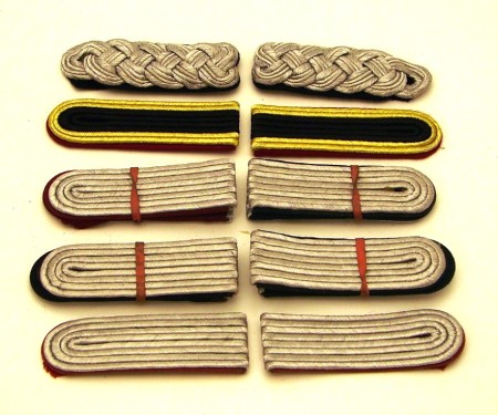 Appraisal: Lot of German NCO and Officer's shoulder boards