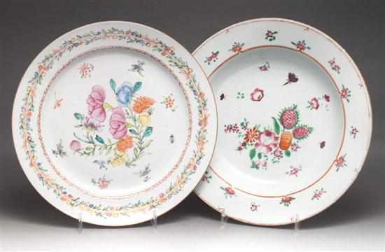 Appraisal: Chinese Export Famille Rose porcelain bowl and a similar plate