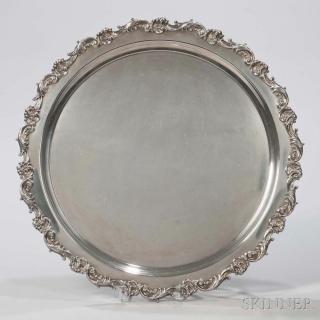 Appraisal: Whiting Sterling Silver Tray New York c circular with a