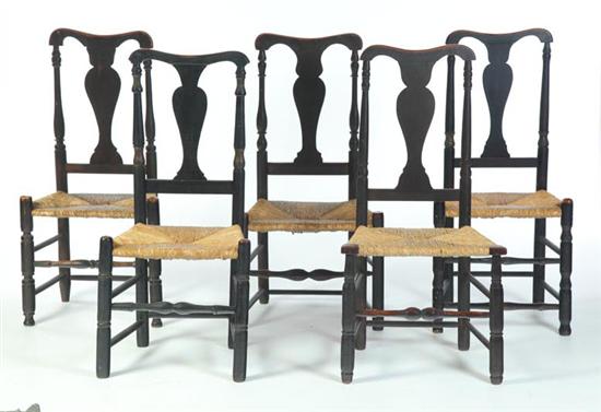 Appraisal: ASSEMBLED SET OF SIX QUEEN ANNE SIDE CHAIRS American th