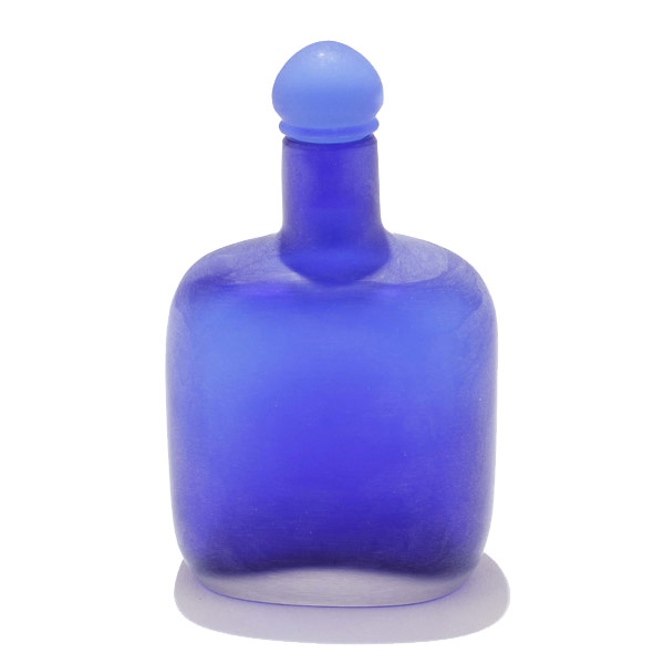 Appraisal: Venini Murano art glass blue inciso bottle with stopper Engraved