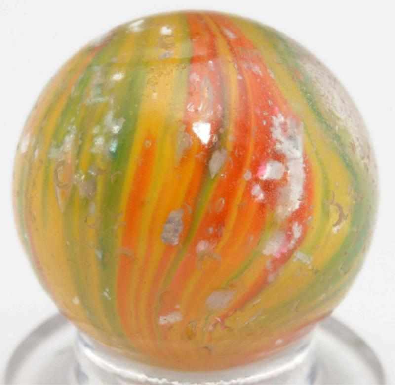 Appraisal: Onionskin Marble with Mica Yellow base with orange green and