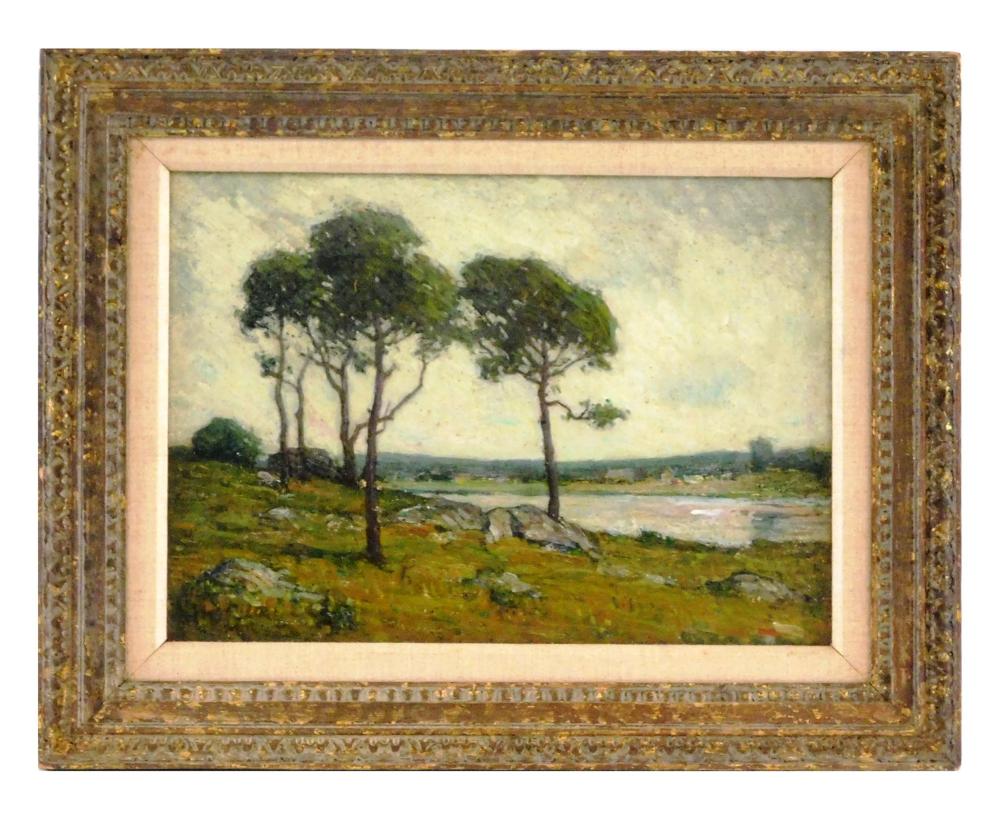 Appraisal: George Davidson Polish-American - View of a Distant Shore oil