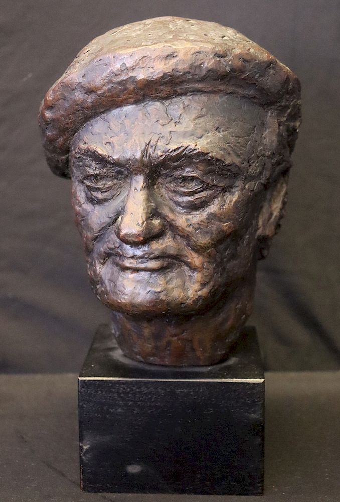 Appraisal: Stanley Spring Signed Bronze Bust Of A Gentleman From a