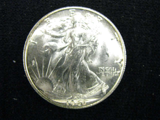 Appraisal: -S Walking Liberty Half Dollar gem uncirculated