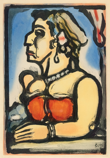 Appraisal: GEORGES ROUAULT Madame Carmencita Color aquatint x mm x inches