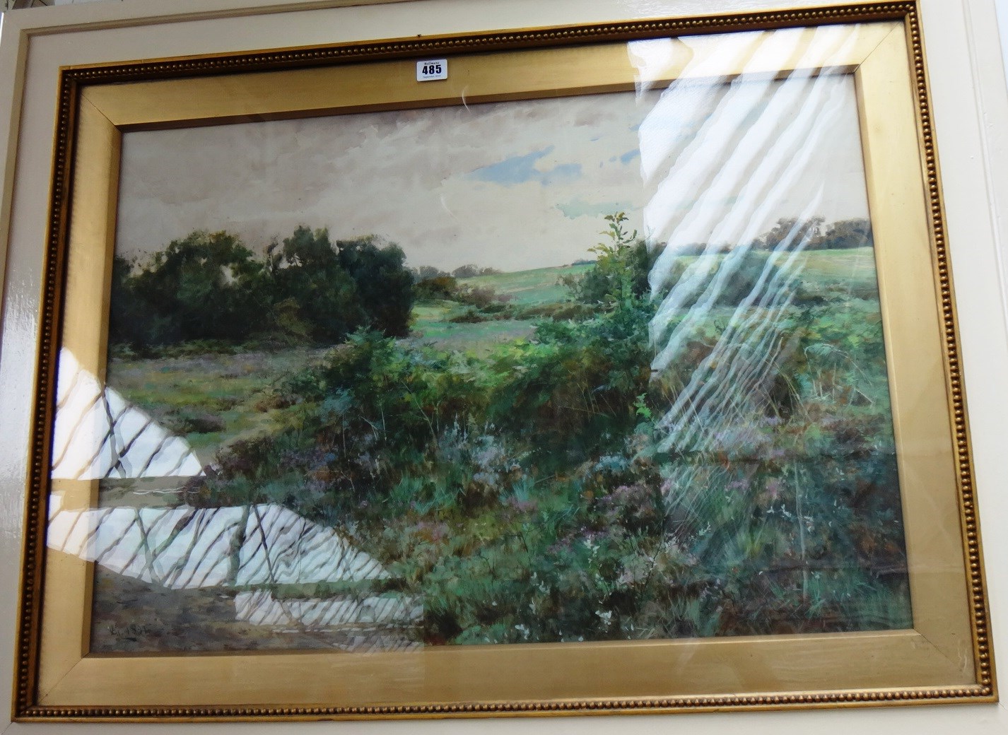 Appraisal: Alfred Augustus Glendening junior - Landscape watercolour signed with monogram