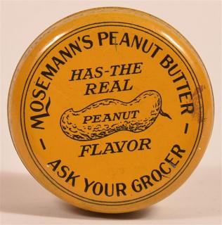 Appraisal: Mosemanns Peanut Butter Free Sample Tin Lancaster PA diam Good