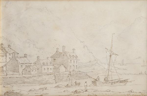 Appraisal: PAUL SANDBY BRITISH - Near Carnarvon Wales ink and wash