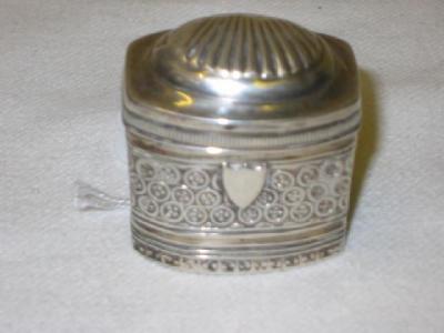 Appraisal: A DUTCH MINIATURE BOX of rounded oblong form with fluted