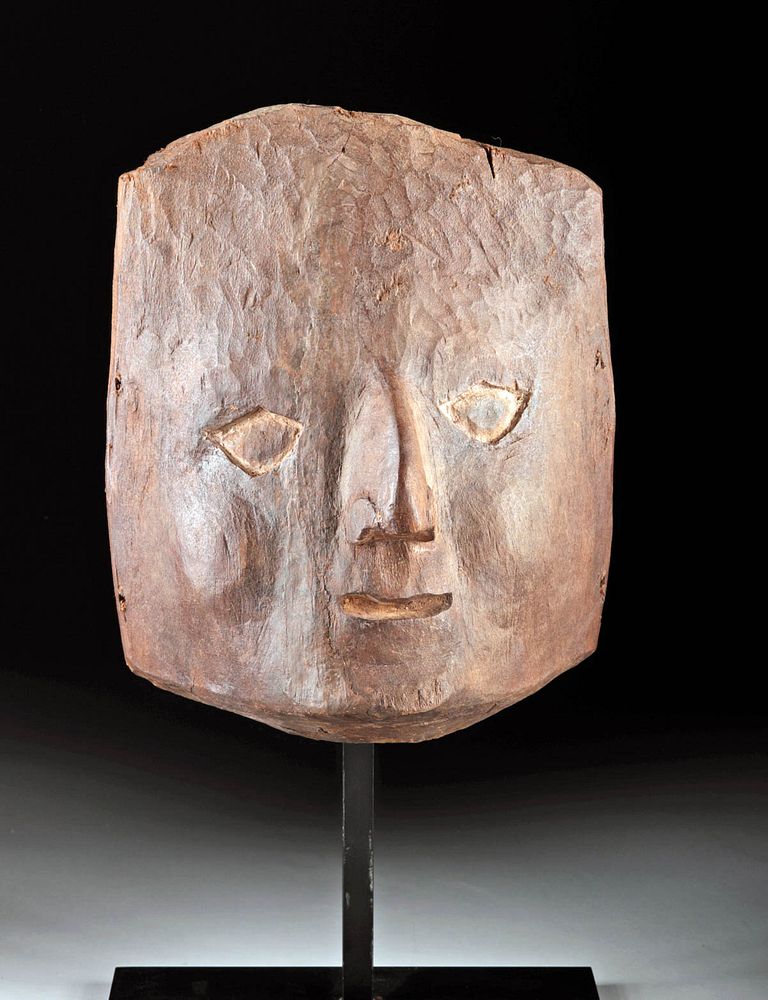 Appraisal: Chancay Huari Wood Mummy Mask ex-Arte Primitivo Originally Listed At