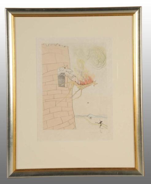 Appraisal: Signed Salvador Dali Lithograph Description s Titled Flung Out Like