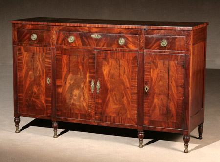 Appraisal: Federal Mahogany Block-Front Sideboard Probably New York Circa Having a