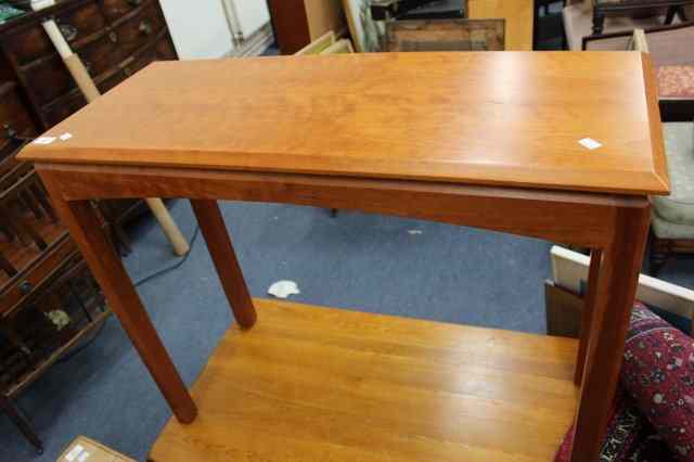 Appraisal: A CONTEMPORARY POSSIBLY CHERRY HALL TABLE the top with fielded