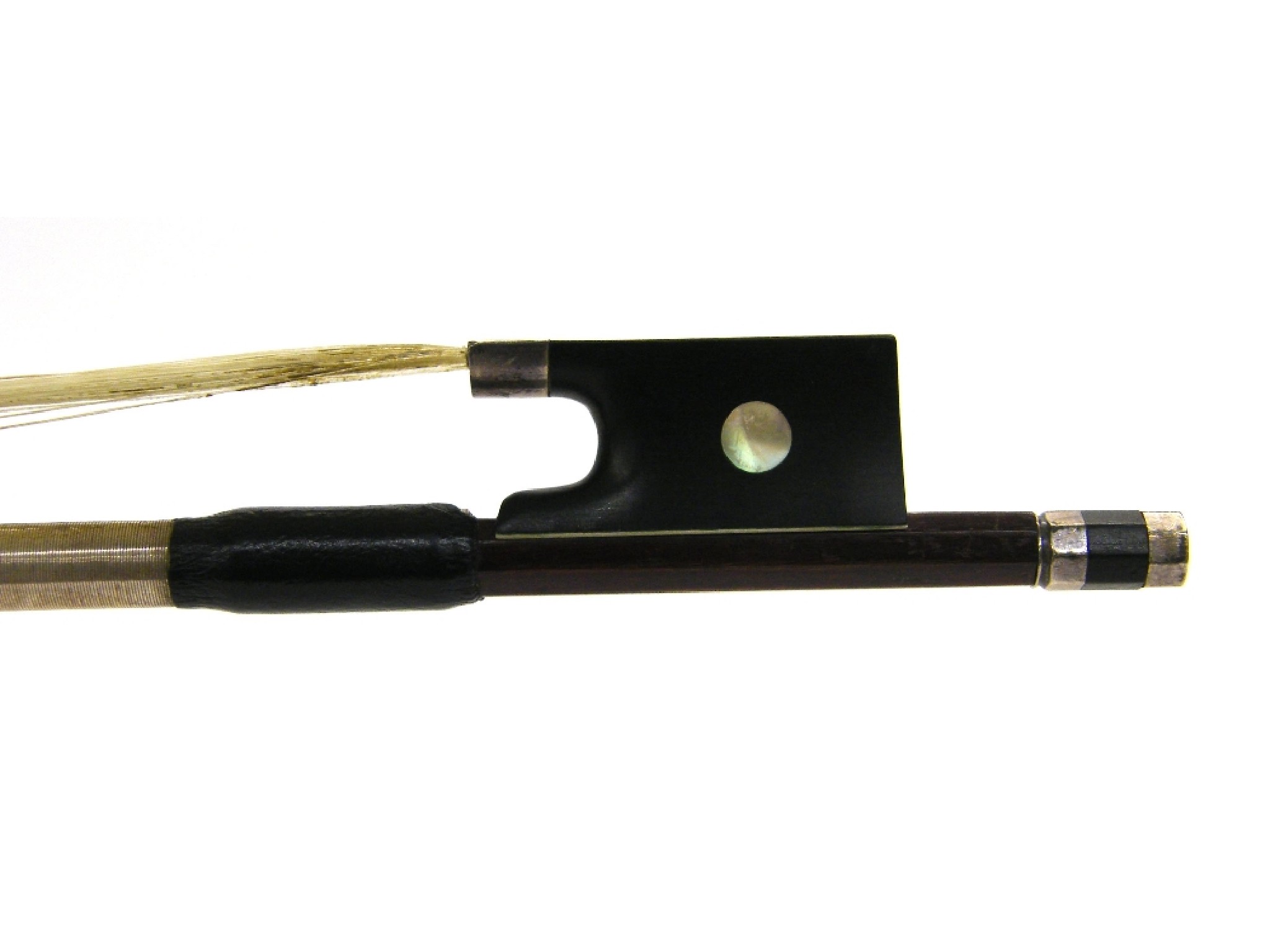 Appraisal: German silver mounted violin bow unstamped gm