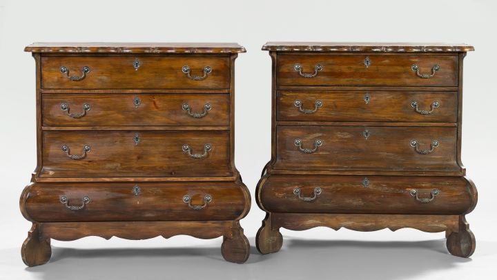 Appraisal: Pair of Provincial Dutch Neoclassical-Style Cherrywood Chests each labeled Drexel